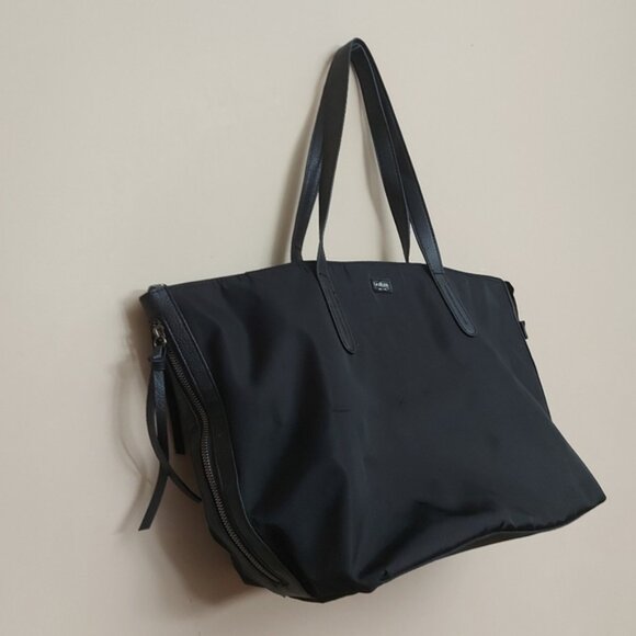 Botkier nylon and vegan leather trim tote in black - Picture 2 of 11